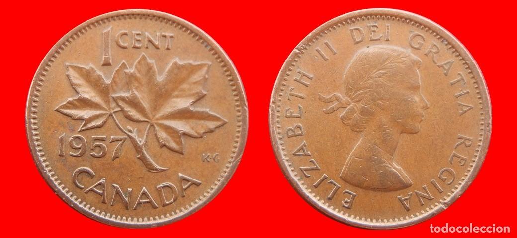 Monedas antiguas de Am&eacute;rica: 1 CENTAVO 1957 CANADA-151647
