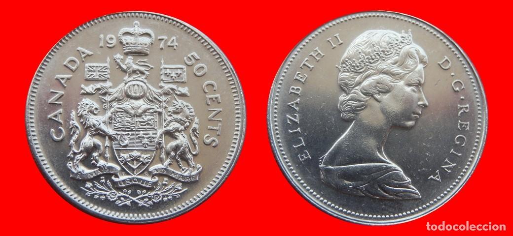 Monedas antiguas de Am&eacute;rica: 50 CENTAVOS 1974 CANADA-151684