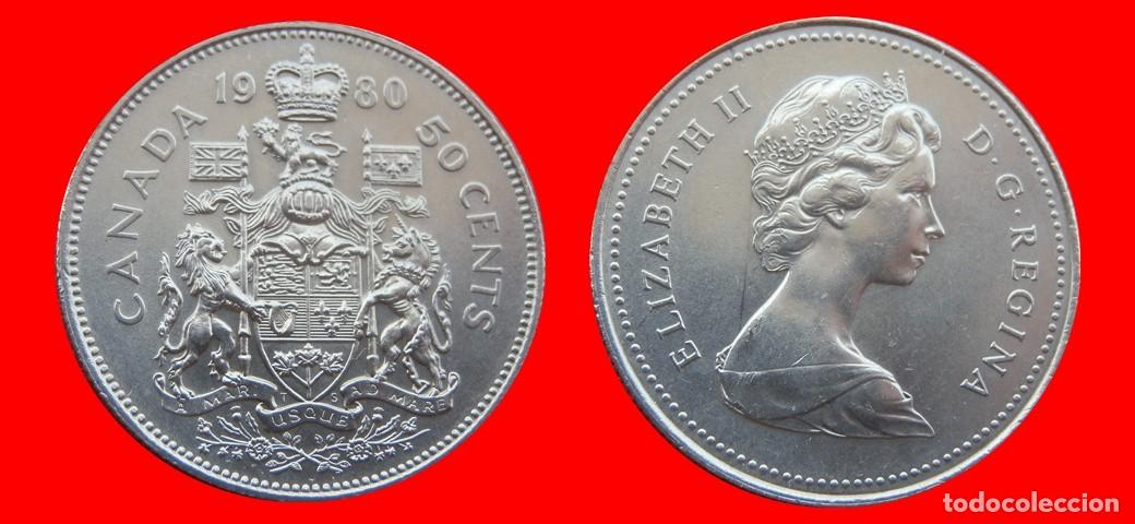 Monedas antiguas de Am&eacute;rica: 50 CENTAVOS 1980 CANADA-151686