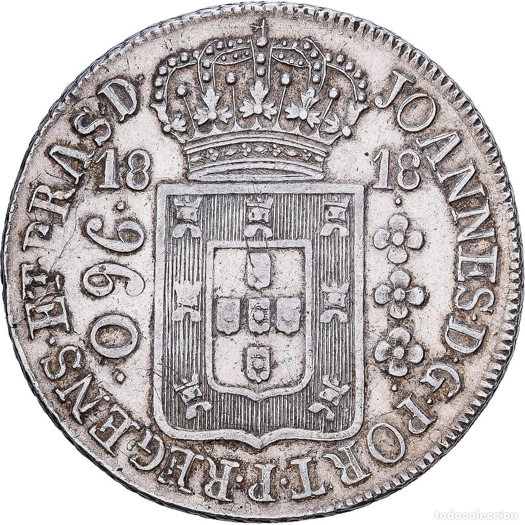 Monedas antiguas de Am&eacute;rica: [#1203088] Brasil, 960 Reis, 1818, Bahia, Plata, MBC+, KM:307.1