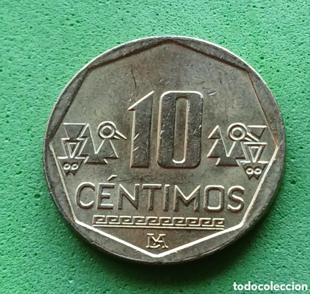 Monedas antiguas de Am&eacute;rica: Per&uacute; 10 c&eacute;ntimos 2025 km#305.4 ESCASA!