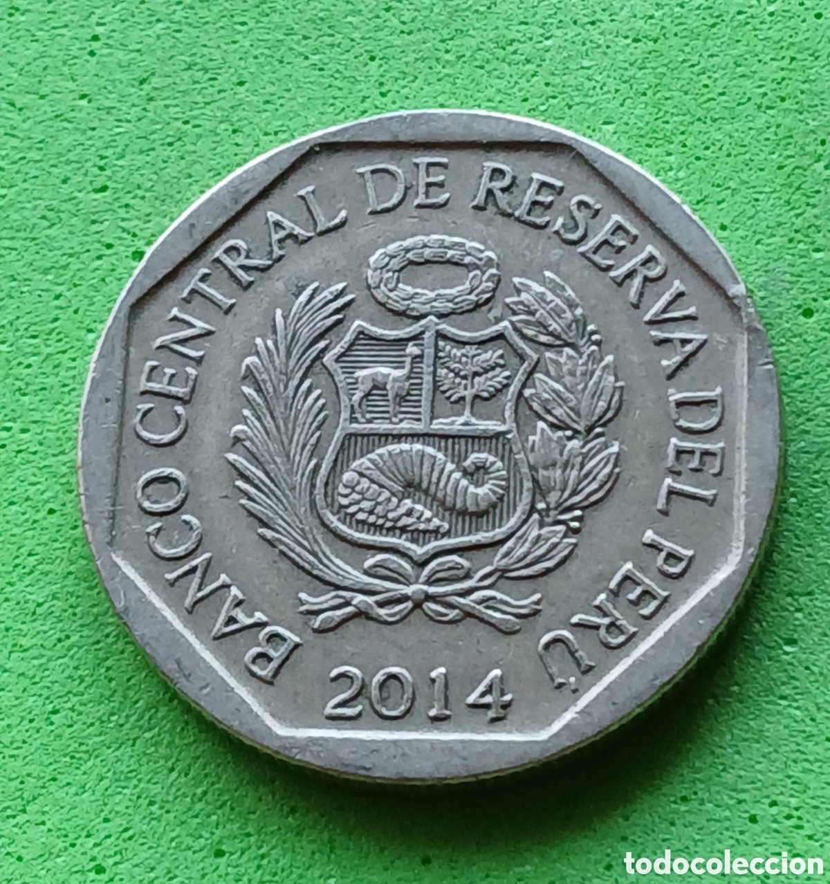 Monedas antiguas de Am&eacute;rica: Per&uacute; 50 c&eacute;ntimos 2014 km#307.4