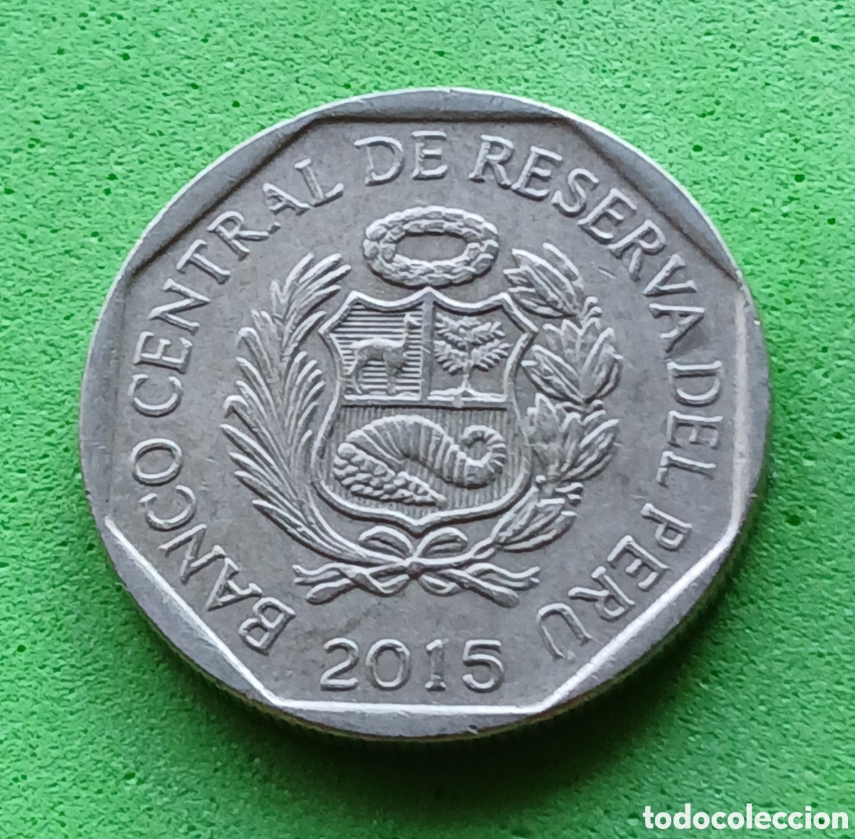 Monedas antiguas de Am&eacute;rica: Per&uacute; 50 c&eacute;ntimos 2015 km#307.4