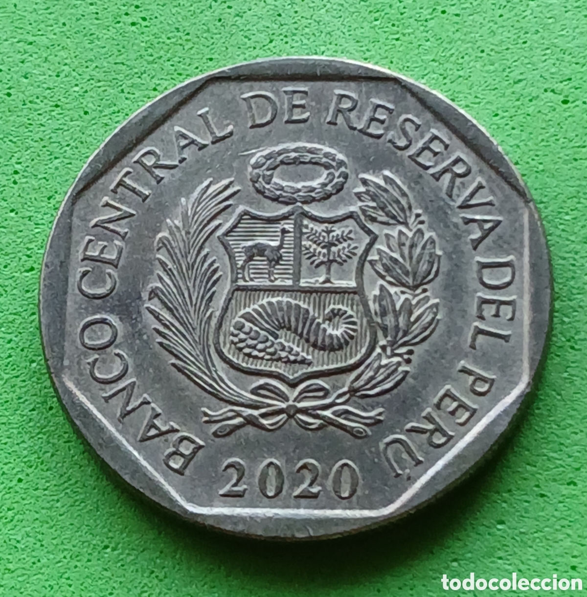 Monedas antiguas de Am&eacute;rica: Per&uacute; 1 sol 2020 km#395 poco com&uacute;n