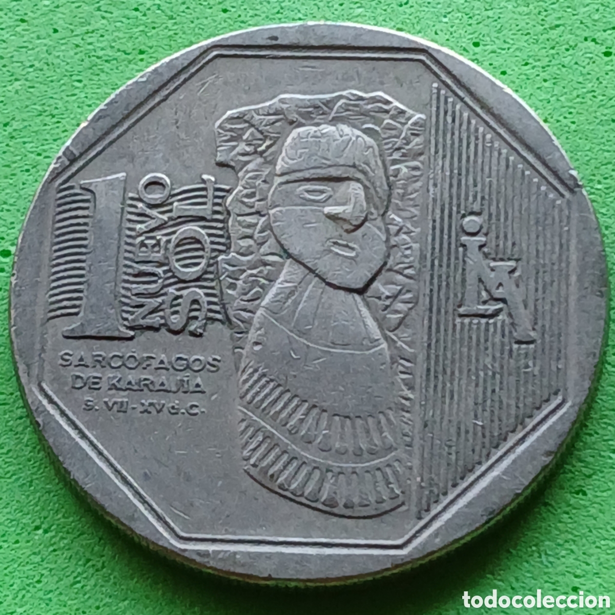Monedas antiguas de Am&eacute;rica: Per&uacute; 1 nuevo sol 2010 km#341 Sarcofagos de Karajia