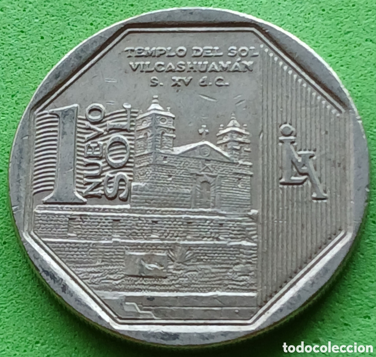 Monedas antiguas de Am&eacute;rica: Per&uacute; 1 nuevo sol 2012 km#364 Templo del sol en Vilcashuam&aacute;n