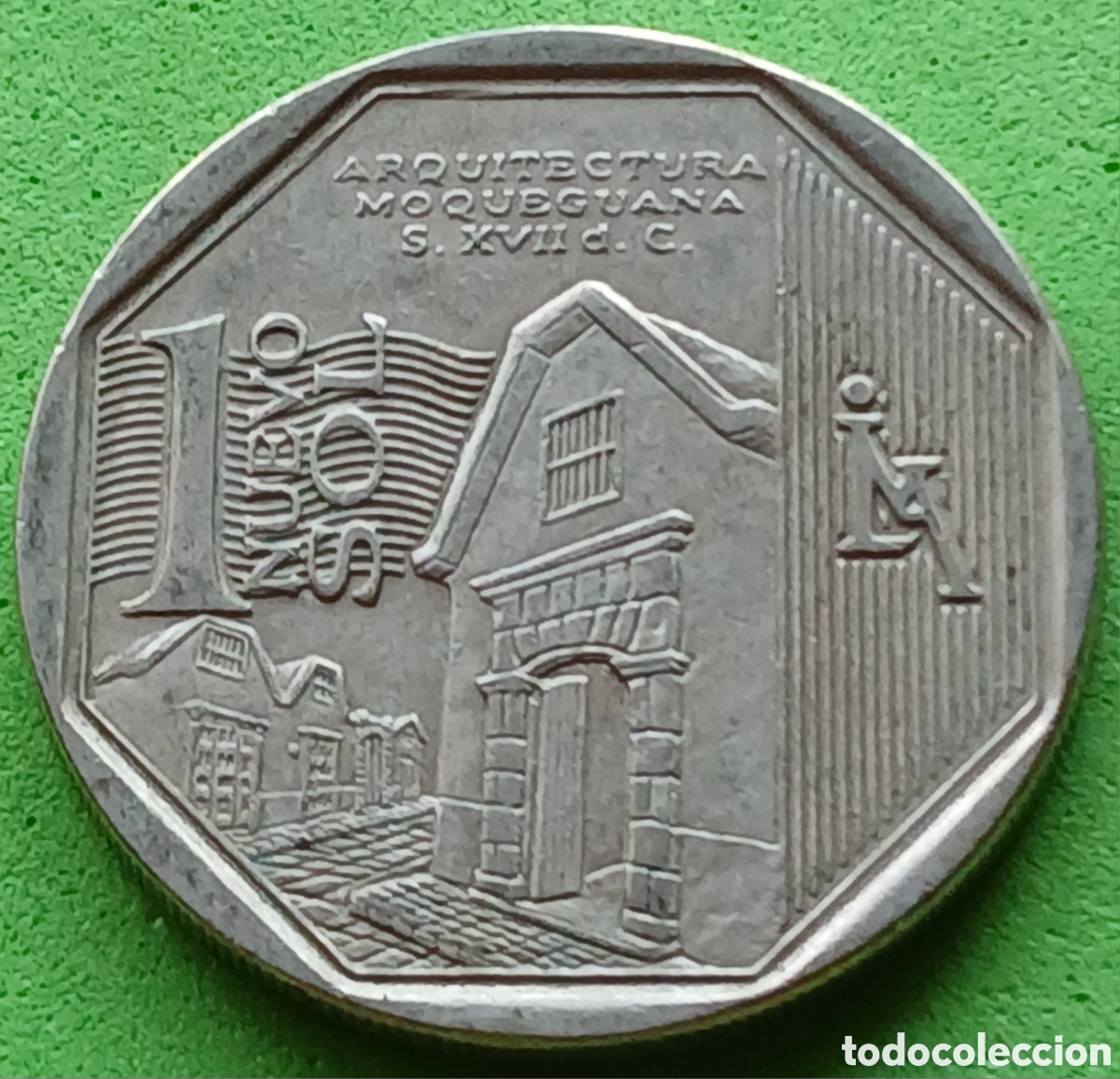Monedas antiguas de Am&eacute;rica: Per&uacute; 1 nuevo sol 2015 km#389 Arquitectura Moqueguana