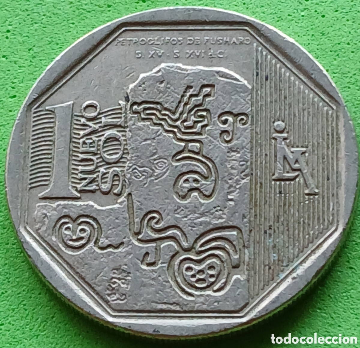 Monedas antiguas de Am&eacute;rica: Per&uacute; 1 nuevo sol 2015 km#388 Petroglifos de Pusharo