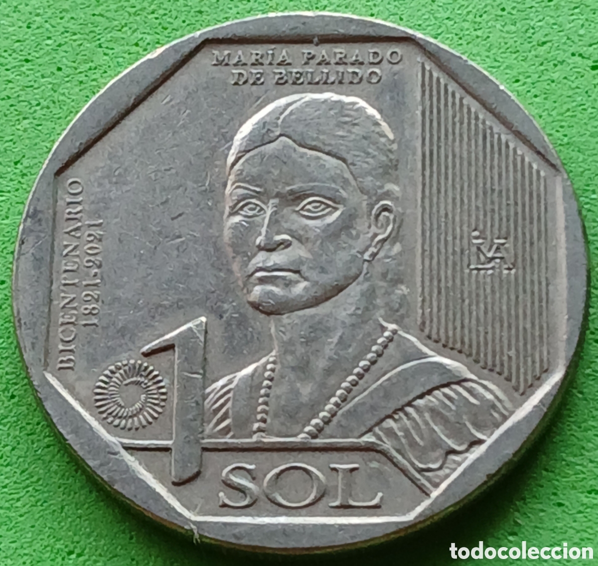 Monedas antiguas de Am&eacute;rica: Per&uacute; 1 sol 2020 UC#116 Maria Parado de Bellido