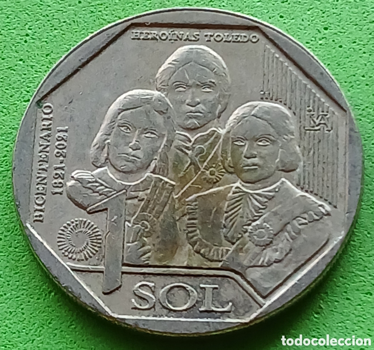 Monedas antiguas de Am&eacute;rica: Per&uacute; 1 sol 2020 UC#115 Hero&iacute;nas Toledo
