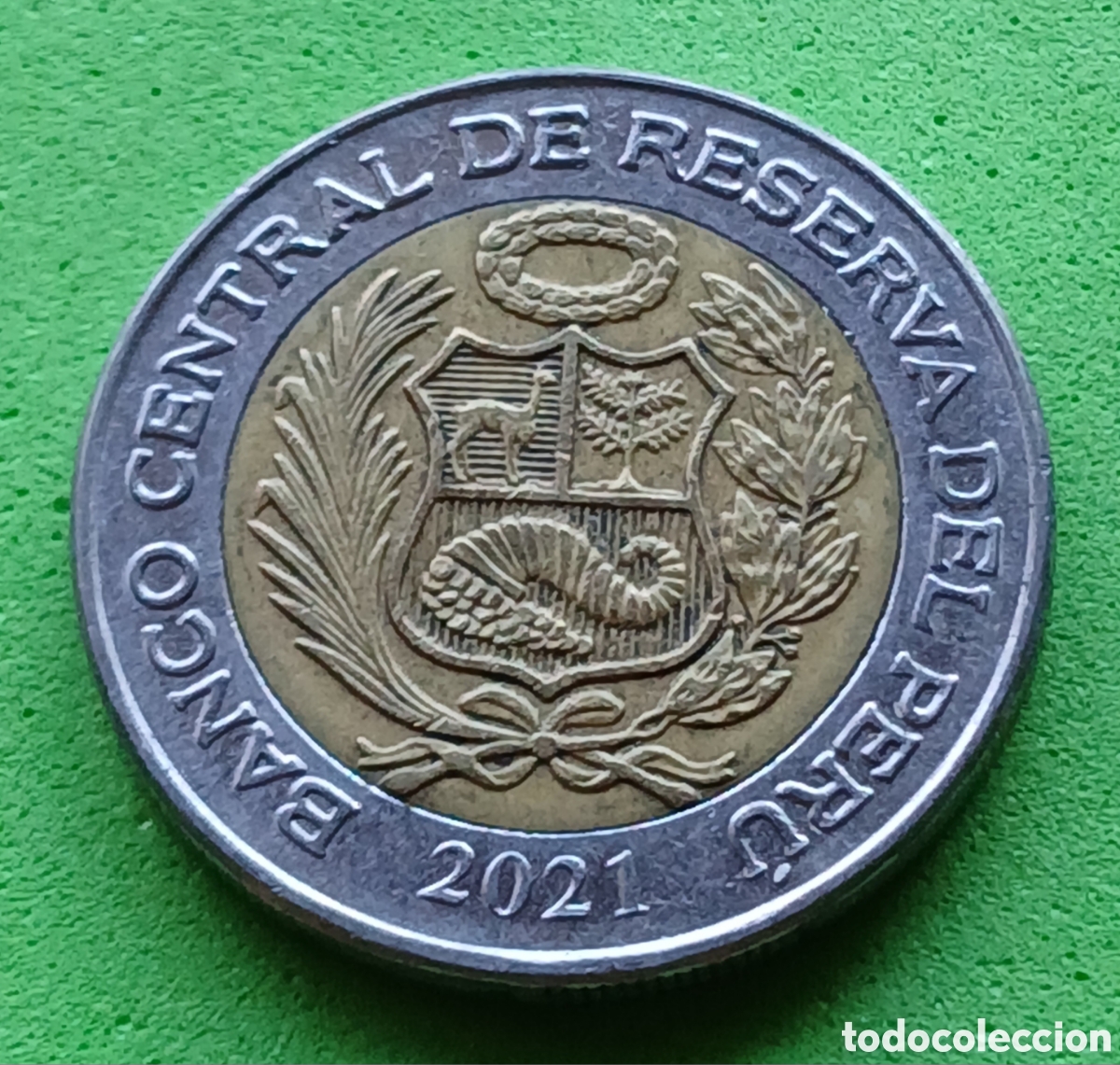 Monedas antiguas de Am&eacute;rica: Per&uacute; 2 soles 2021 km#401 poco com&uacute;n
