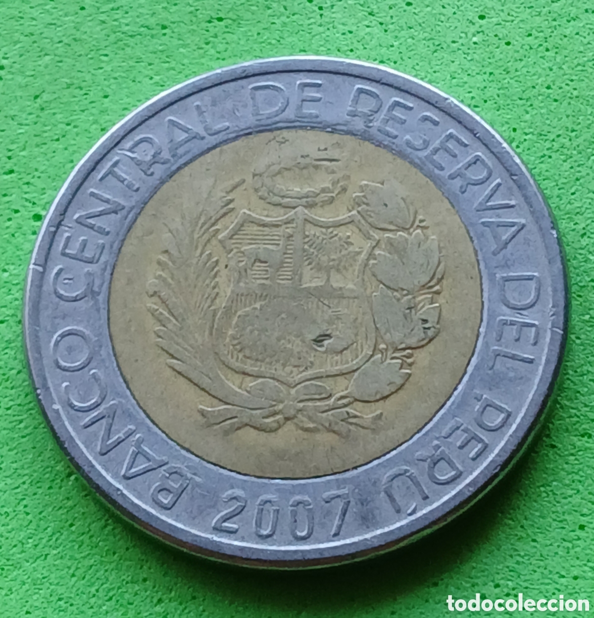 Monedas antiguas de Am&eacute;rica: Per&uacute; 5 nuevos soles 2007 km#316