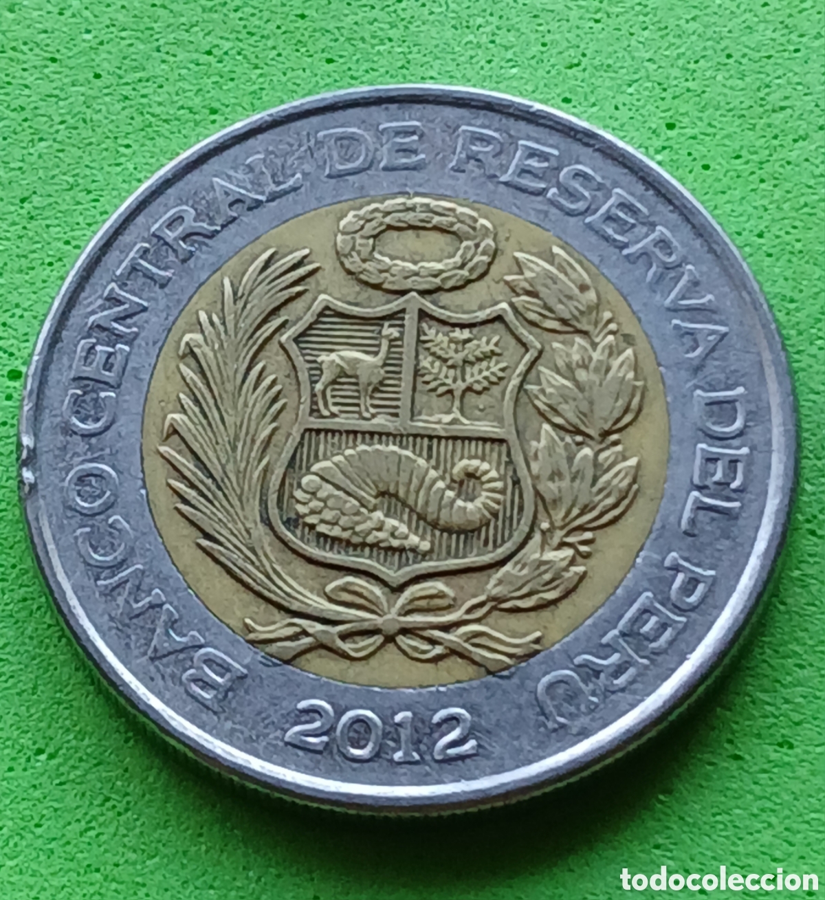 Monedas antiguas de Am&eacute;rica: Per&uacute; 5 nuevos soles 2012 km#344