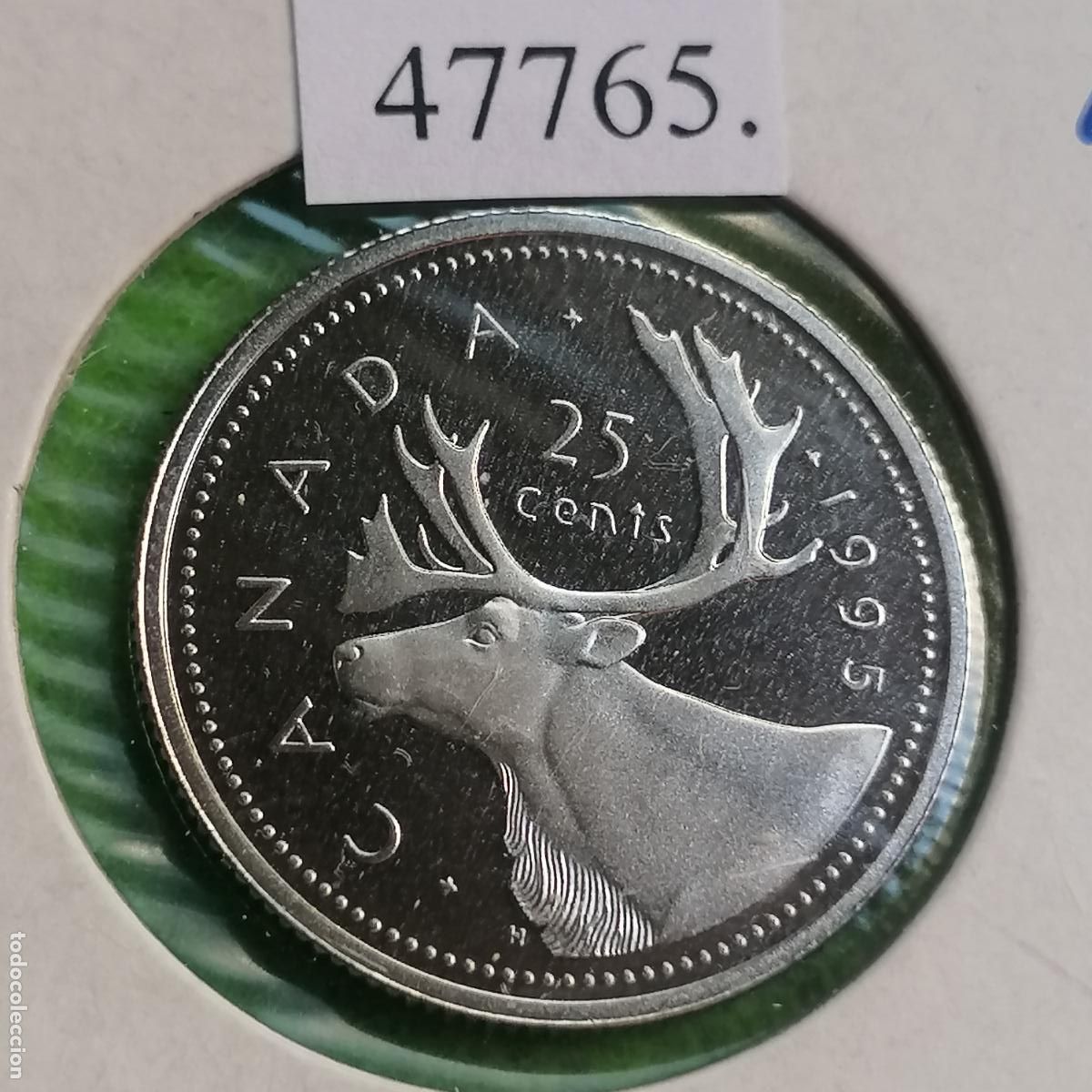 Monedas antiguas de Am&eacute;rica: Canad&aacute; 25 c&eacute;ntimos 1995