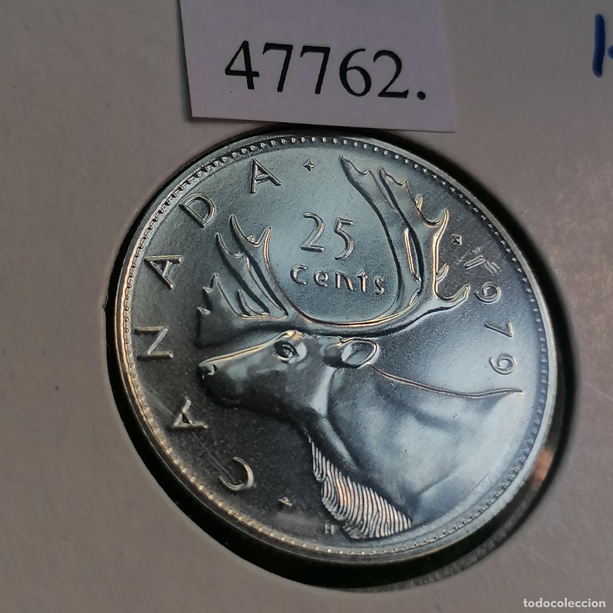Monedas antiguas de Am&eacute;rica: Canad&aacute; 25 c&eacute;ntimos 1979