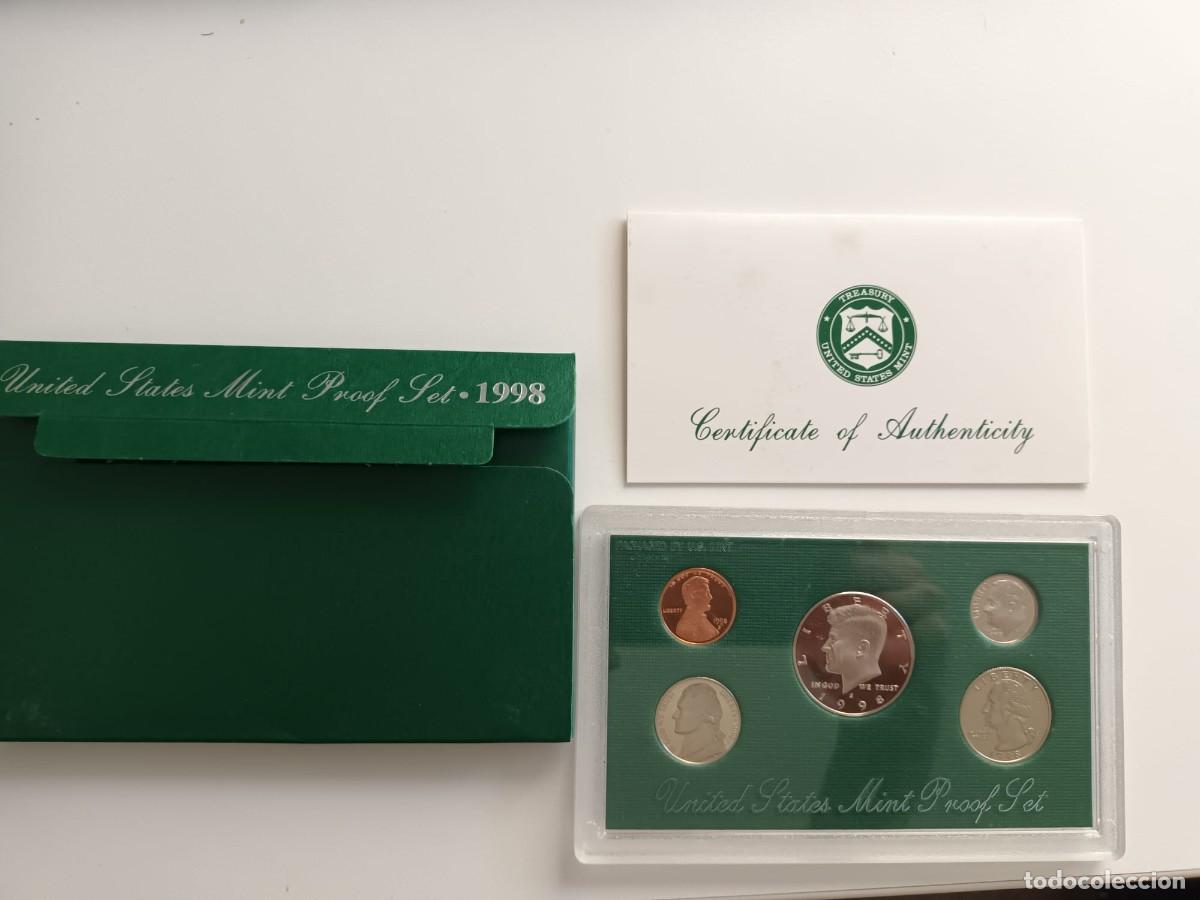 Monedas antiguas de Am&eacute;rica: D&oacute;lares Proof 1998 en precinto original