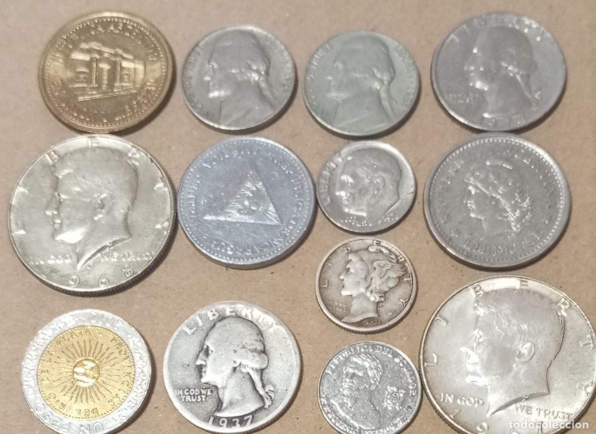 Monedas antiguas de Am&eacute;rica: LOTE N&ordm; 137-3 LOTE DE MONEDAS AMERICANAS DE DIFERENTES VALORES Y ALGUNA EN PLATA
