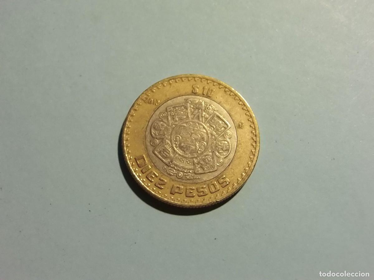 Monedas antiguas de Am&eacute;rica: MEXICO 10 PESOS 2012 - MBC. - Foto 2