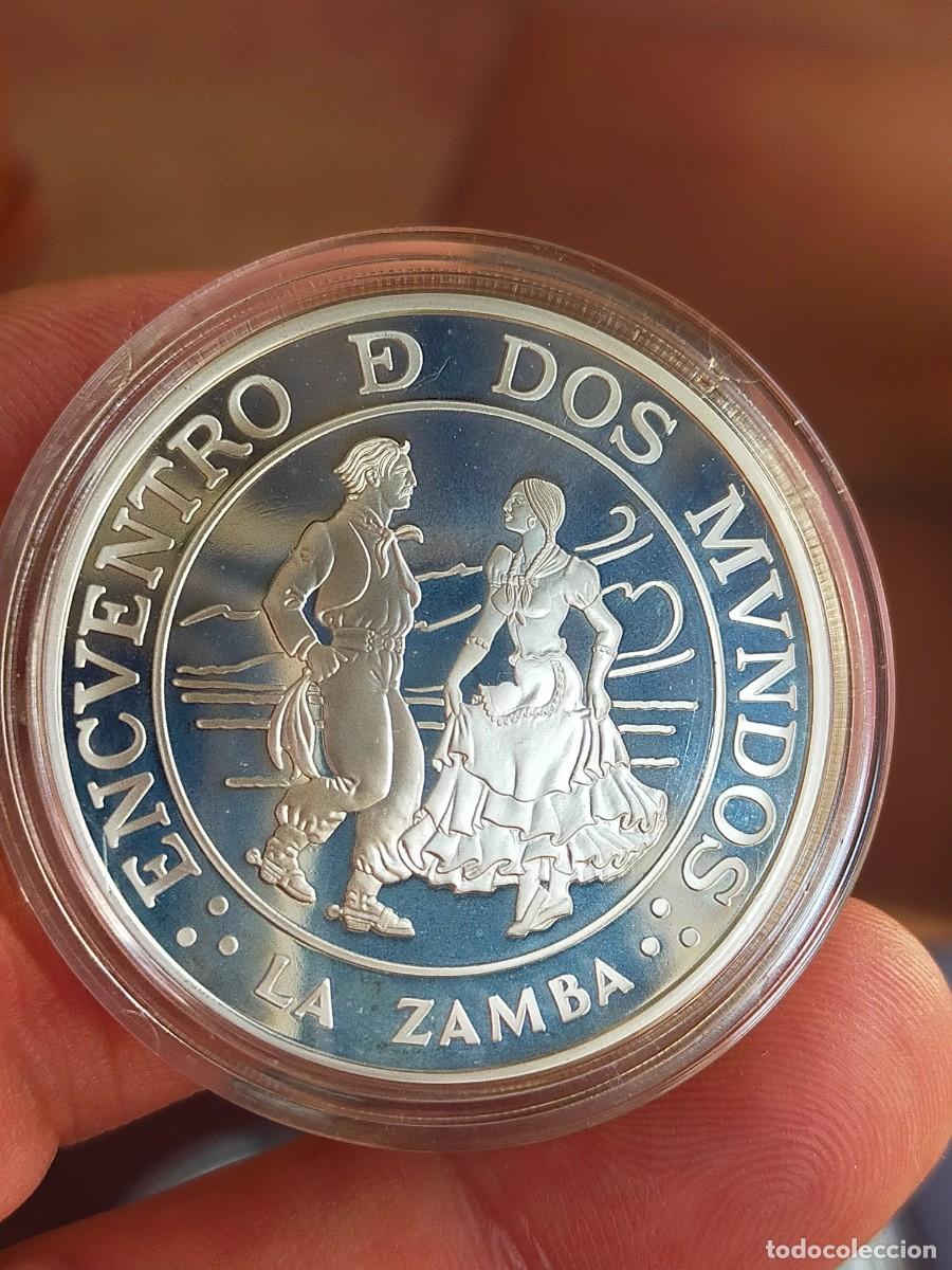 Monedas antiguas de Am&eacute;rica: MONEDA 25 VEINTICINCO DOLARES DANZAS Y TRAJES TIPICOS 1997 LA ZAMBA ARGENTINA PLATA