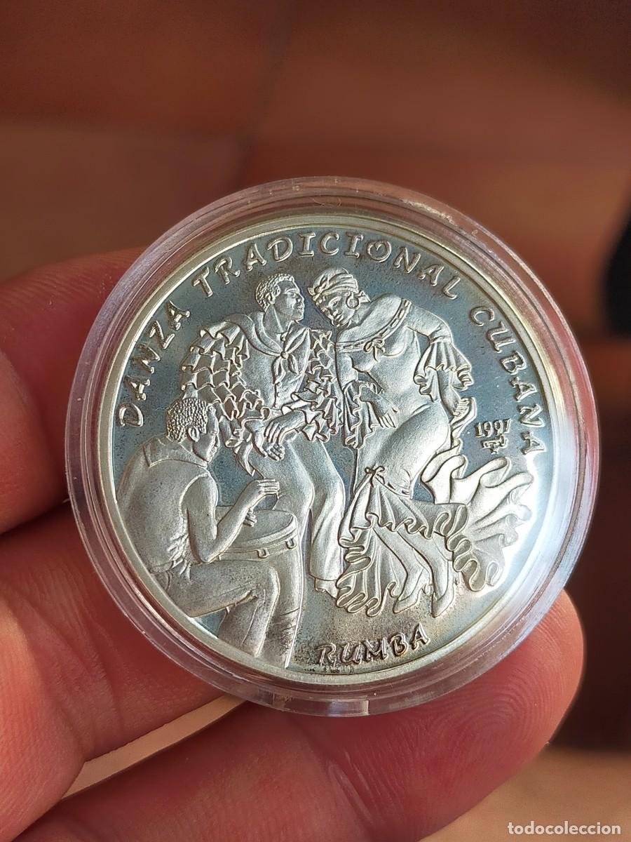 Monedas antiguas de Am&eacute;rica: MONEDA 10 DIEZ PESOS DANZAS Y TRAJES TIPICOS 1997 CUBA CUBANA RUMBA PLATA DANZA TRADICIONAL