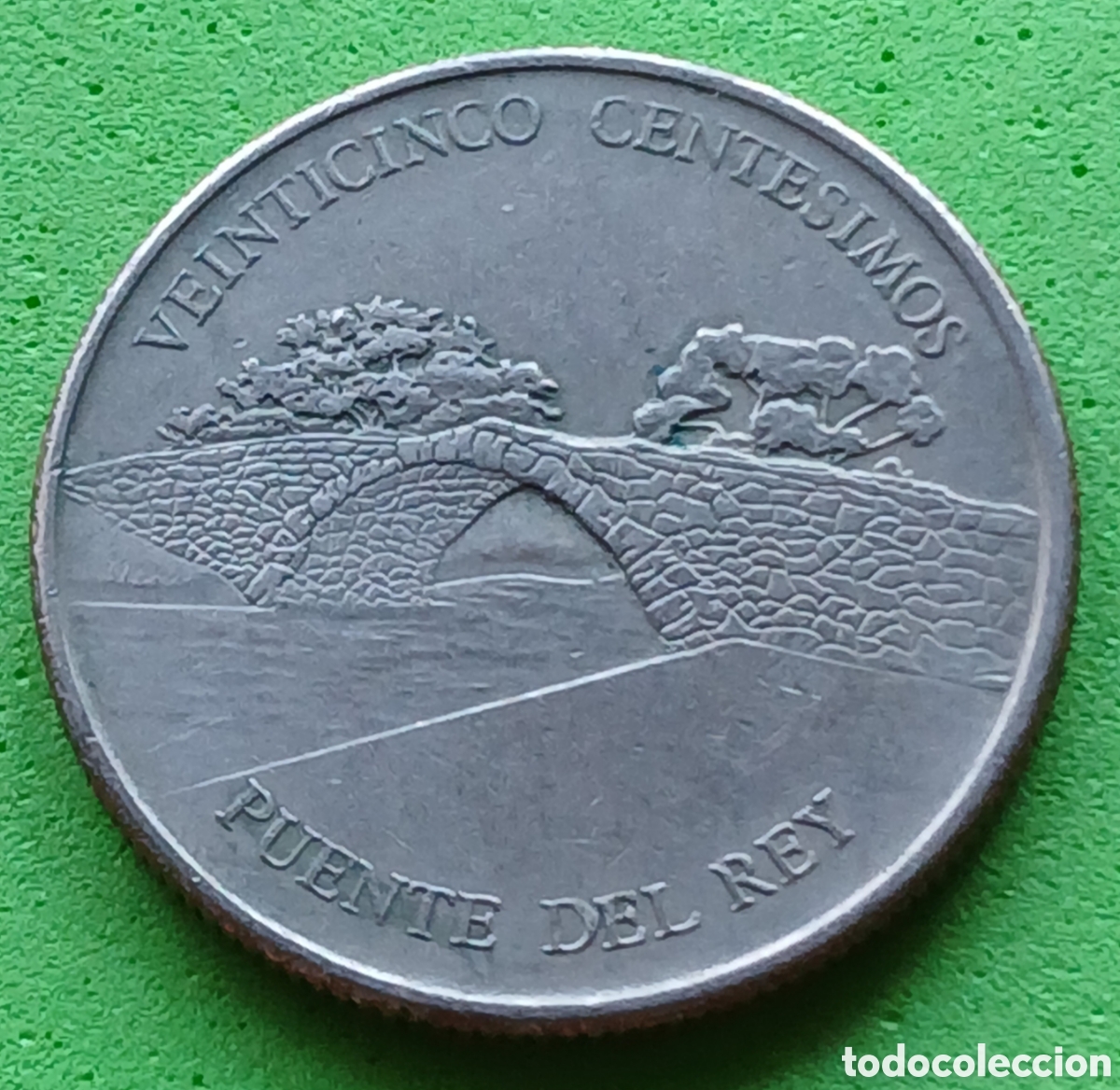 Monedas antiguas de Am&eacute;rica: Panam&aacute; 25 centesimos 2005 km#136 Puente del Rey