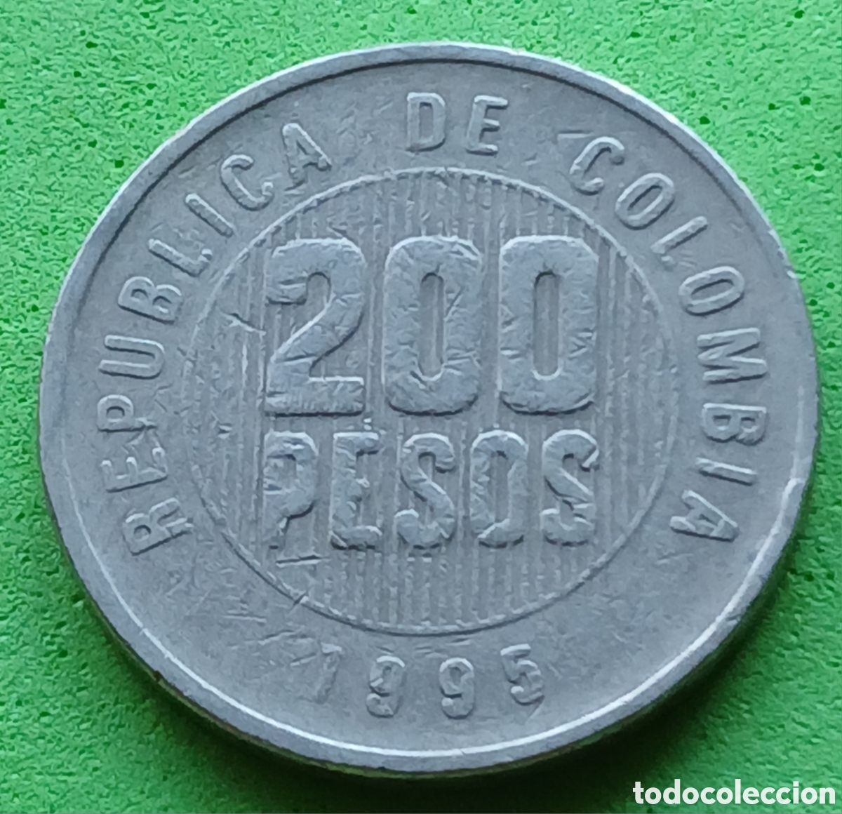 Monedas antiguas de Am&eacute;rica: Colombia 200 pesos 1995 km#287 cuatro puntos