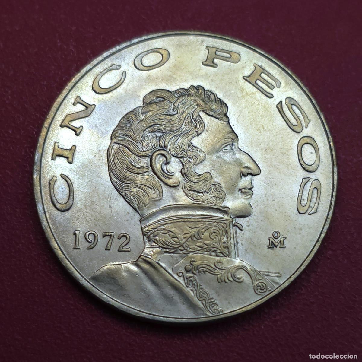 Monedas antiguas de Am&eacute;rica: MONEDA MEXICO 5 PESOS 1972 SC