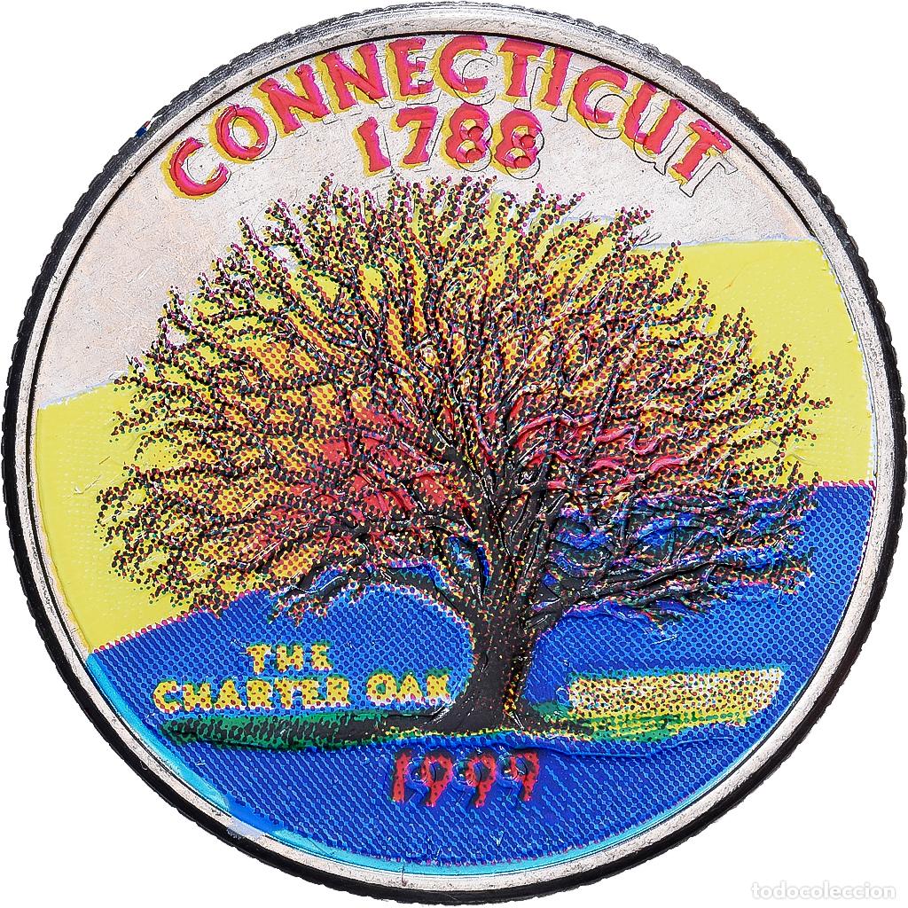 Monedas antiguas de Am&eacute;rica: [#1529688] Estados Unidos, Quarter, Quarter Dollar, 1999, Denver, Connecticut 1788, Cobre -