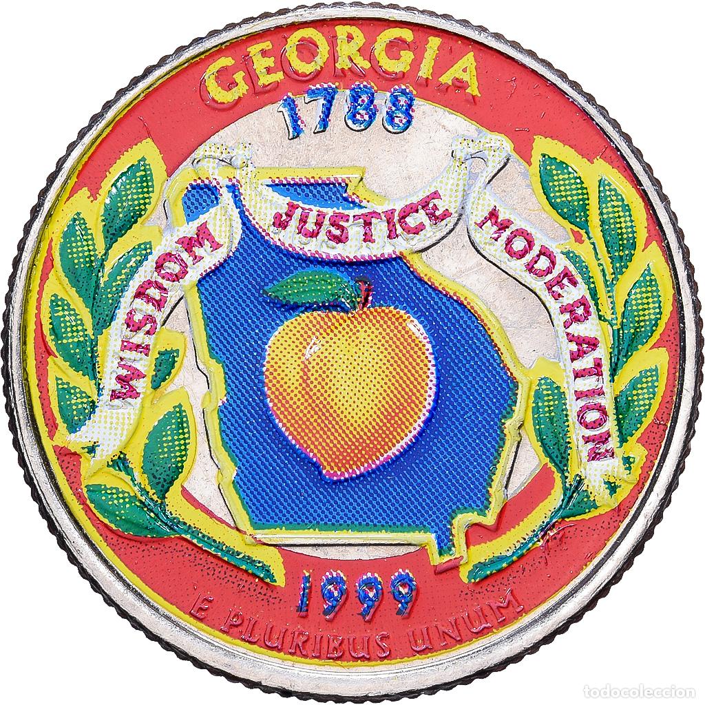 Monedas antiguas de Am&eacute;rica: [#1529689] Estados Unidos, Quarter, Quarter Dollar, 1999, Philadelphia, Georgia 1788, Cobre