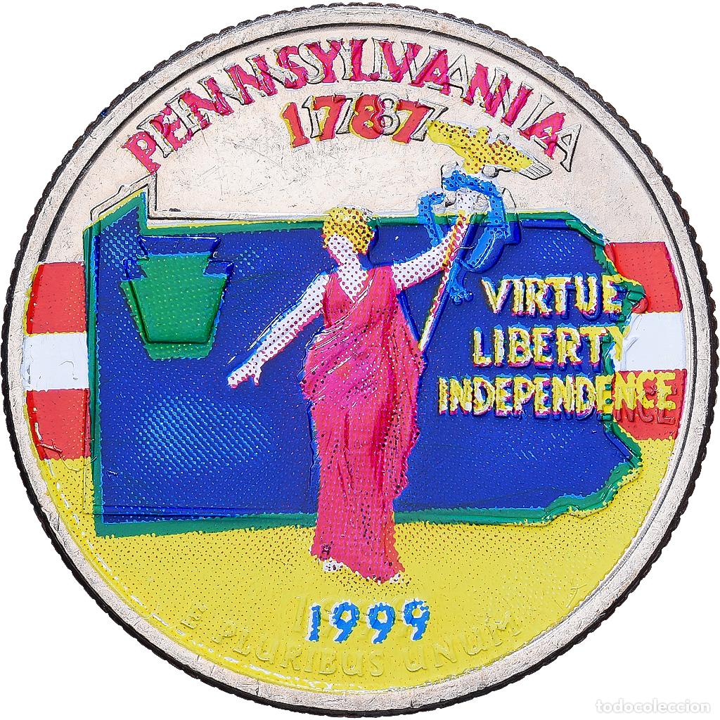Monedas antiguas de Am&eacute;rica: [#1529690] Estados Unidos, quarter dollar, 1999, Denver, PENNSYLVANIA, Cobre - n&iacute;quel