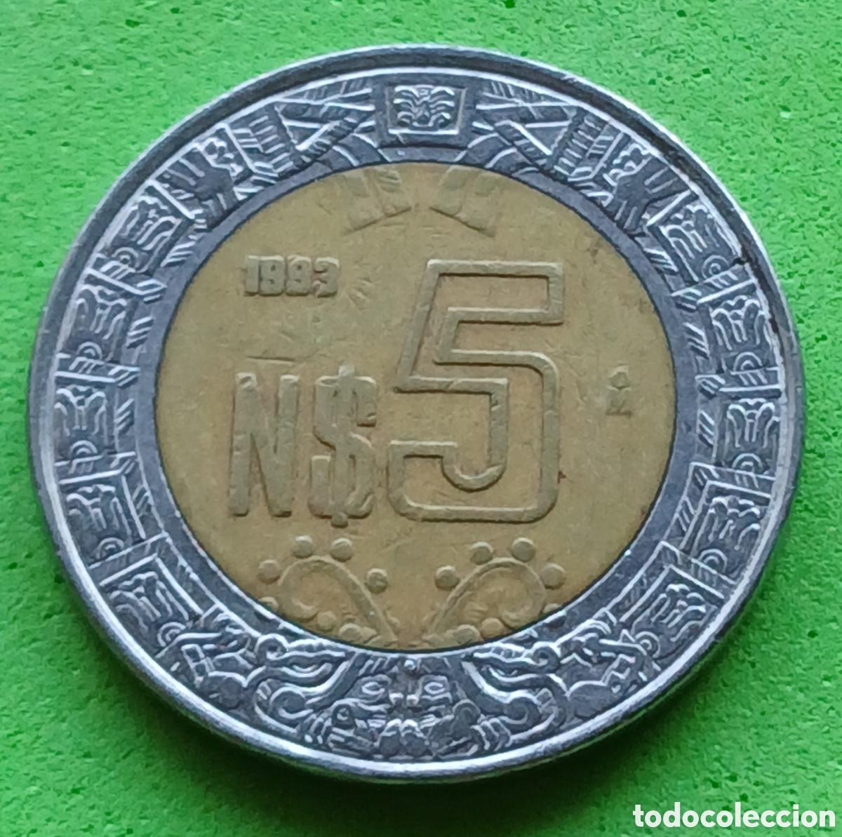 Monedas antiguas de Am&eacute;rica: M&eacute;xico 5 nuevos pesos 1993 km#552