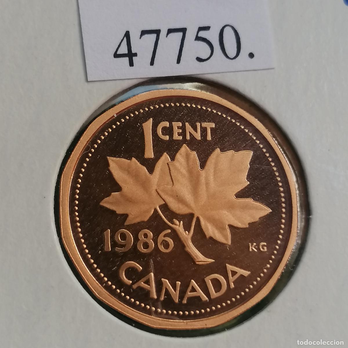 Monnaies anciennes d'Am&eacute;rique: Canad&aacute; 1 c&eacute;ntimo 1986