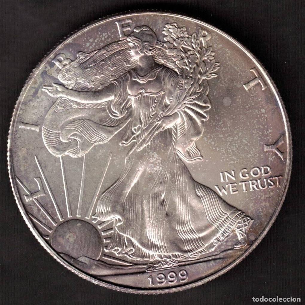 Monedas antiguas de Am&eacute;rica: MONEDA ONE DOLLAR 1999 - ESTADOS UNIDOS - 1 OZ - AMERICAN EAGLE - FINE SILVER