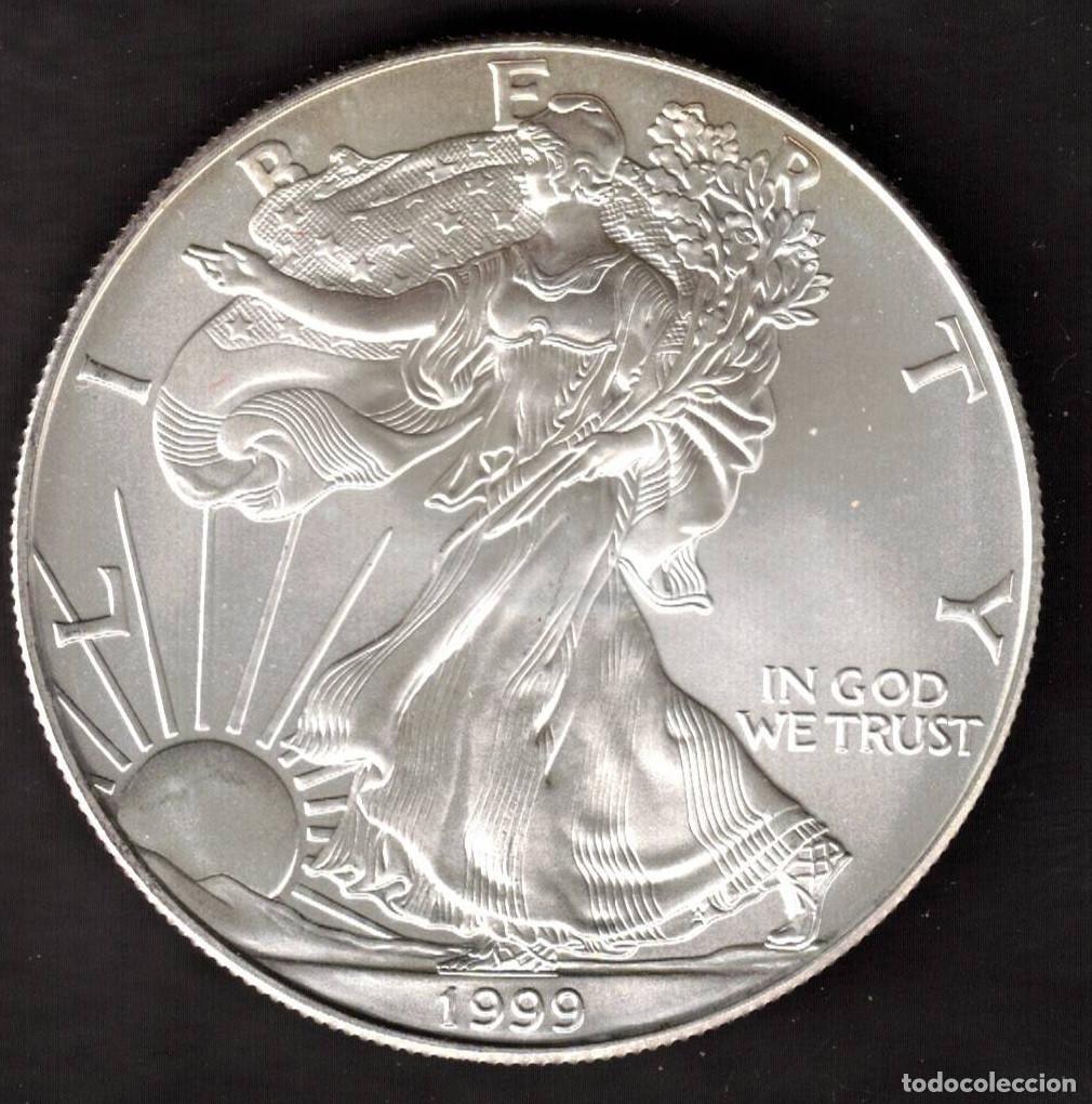 Monedas antiguas de Am&eacute;rica: MONEDA ONE DOLLAR 1999 - ESTADOS UNIDOS - 1 OZ - AMERICAN EAGLE - FINE SILVER