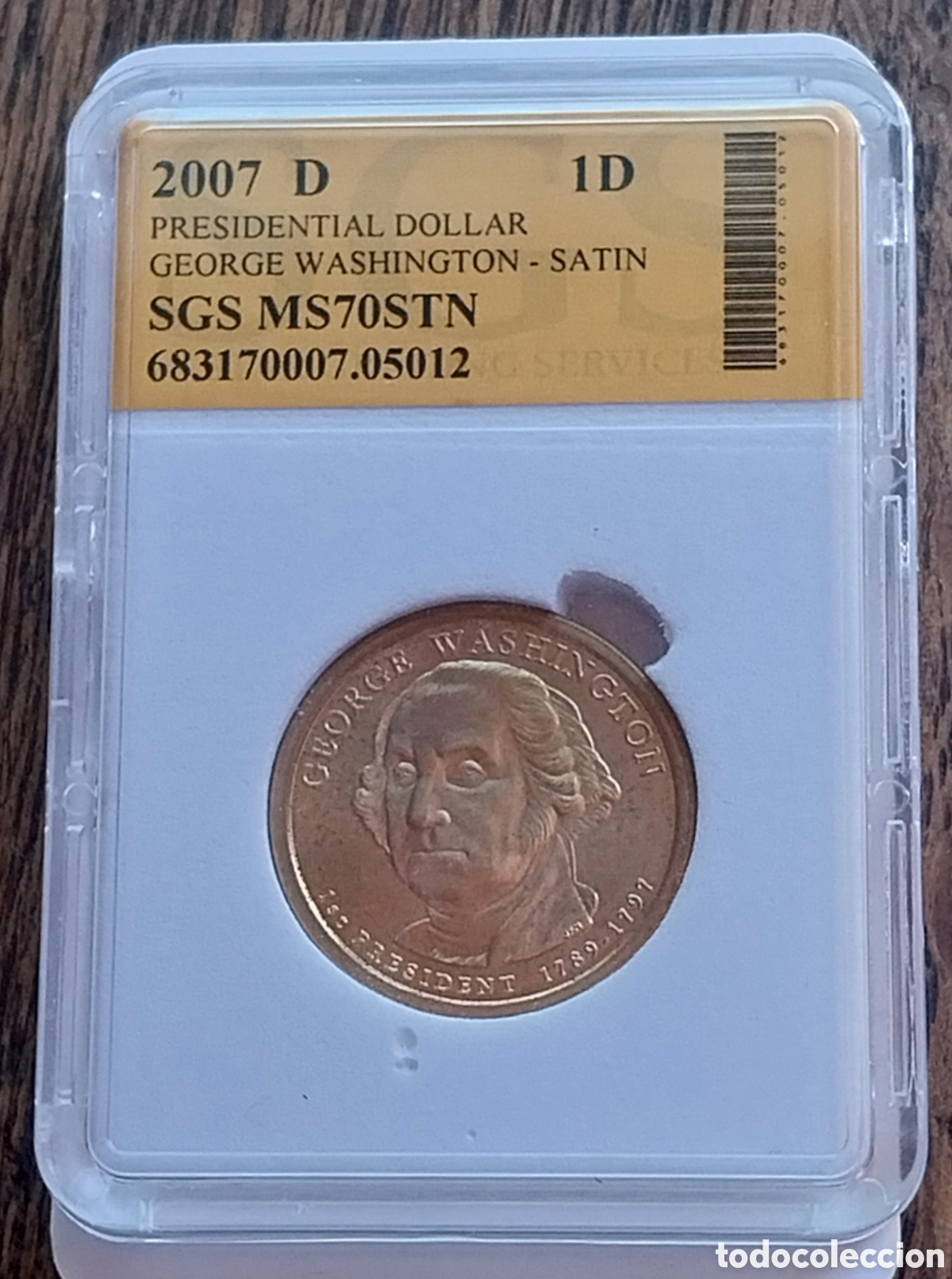 Monedas antiguas de Am&eacute;rica: 4 x 1 d&oacute;lar usa Presidentes SGS MS70