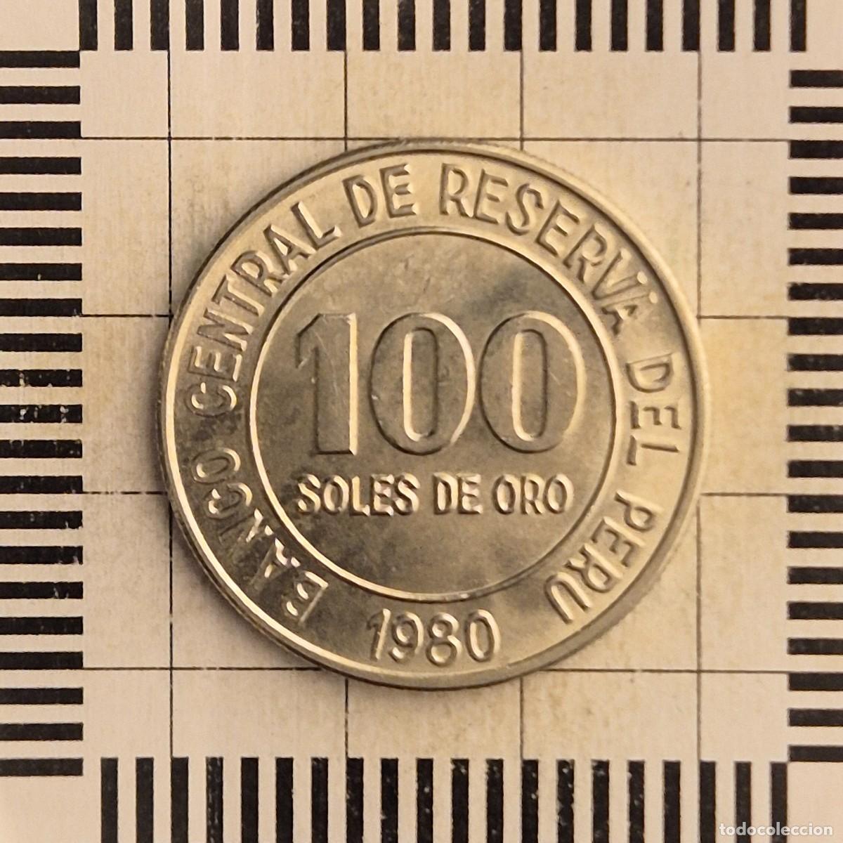 Monedas antiguas de Am&eacute;rica: 100 SOLES, PER&Uacute;. 1980. (KM#283).