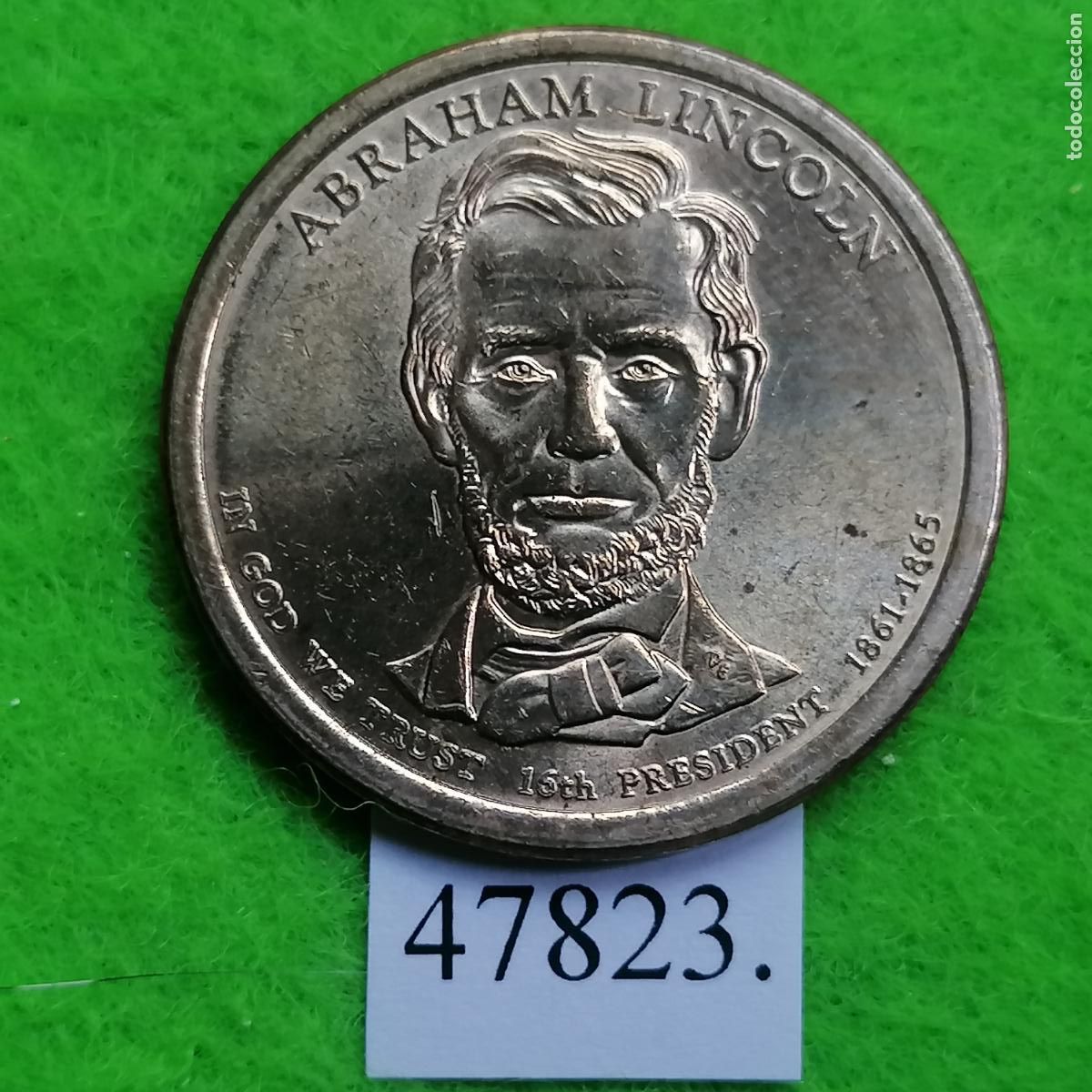Monedas antiguas de Am&eacute;rica: Estados Unidos Am&eacute;rica, 1 dolar 2010 D, Abraham Lincoln, USA