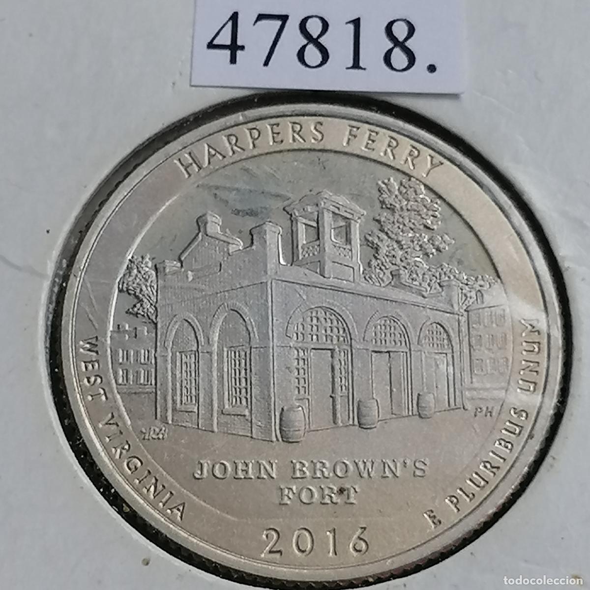 Monedas antiguas de Am&eacute;rica: Estados Unidos America, 25 c&eacute;ntimos 2016 S, John Brown, Harpers Ferry, West Virginia, cuarto, USA,