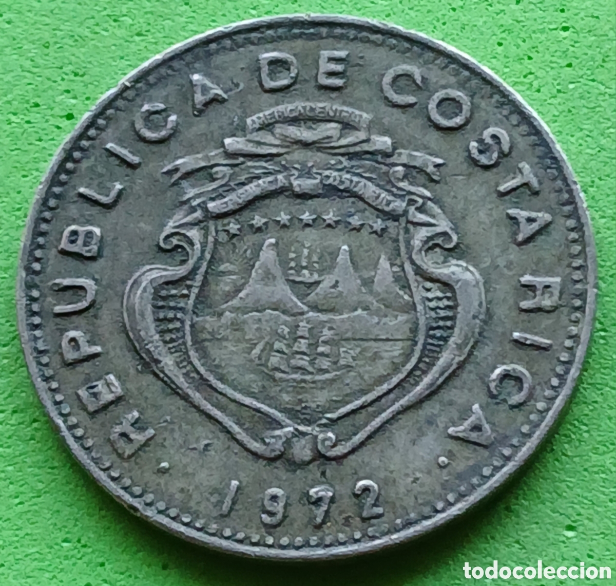 Monedas antiguas de Am&eacute;rica: Costa Rica 25 c&eacute;ntimos 1972 km#188.2