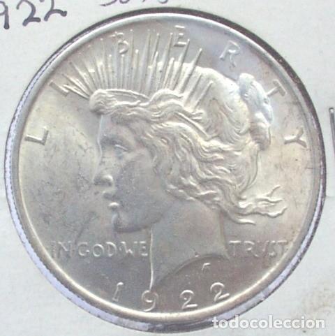 Monedas antiguas de Am&eacute;rica: USA DOLAR PEACE 1922 PHILADELPHIA