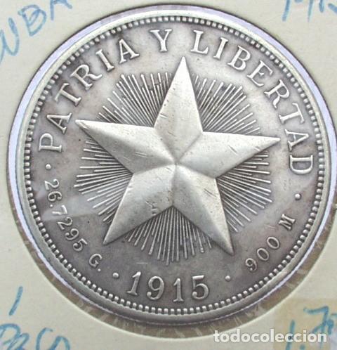 Monedas antiguas de Am&eacute;rica: CUBA 1 PESO 1915 - PLATA DE LEY 0,900