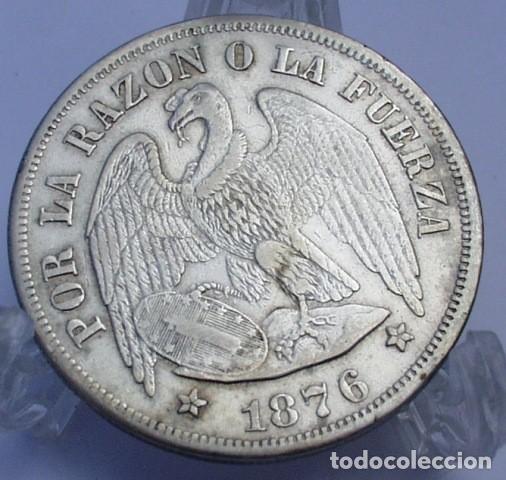 Monedas antiguas de Am&eacute;rica: CHILE 1 PESO 1876 - PLATA DE LEY ,900
