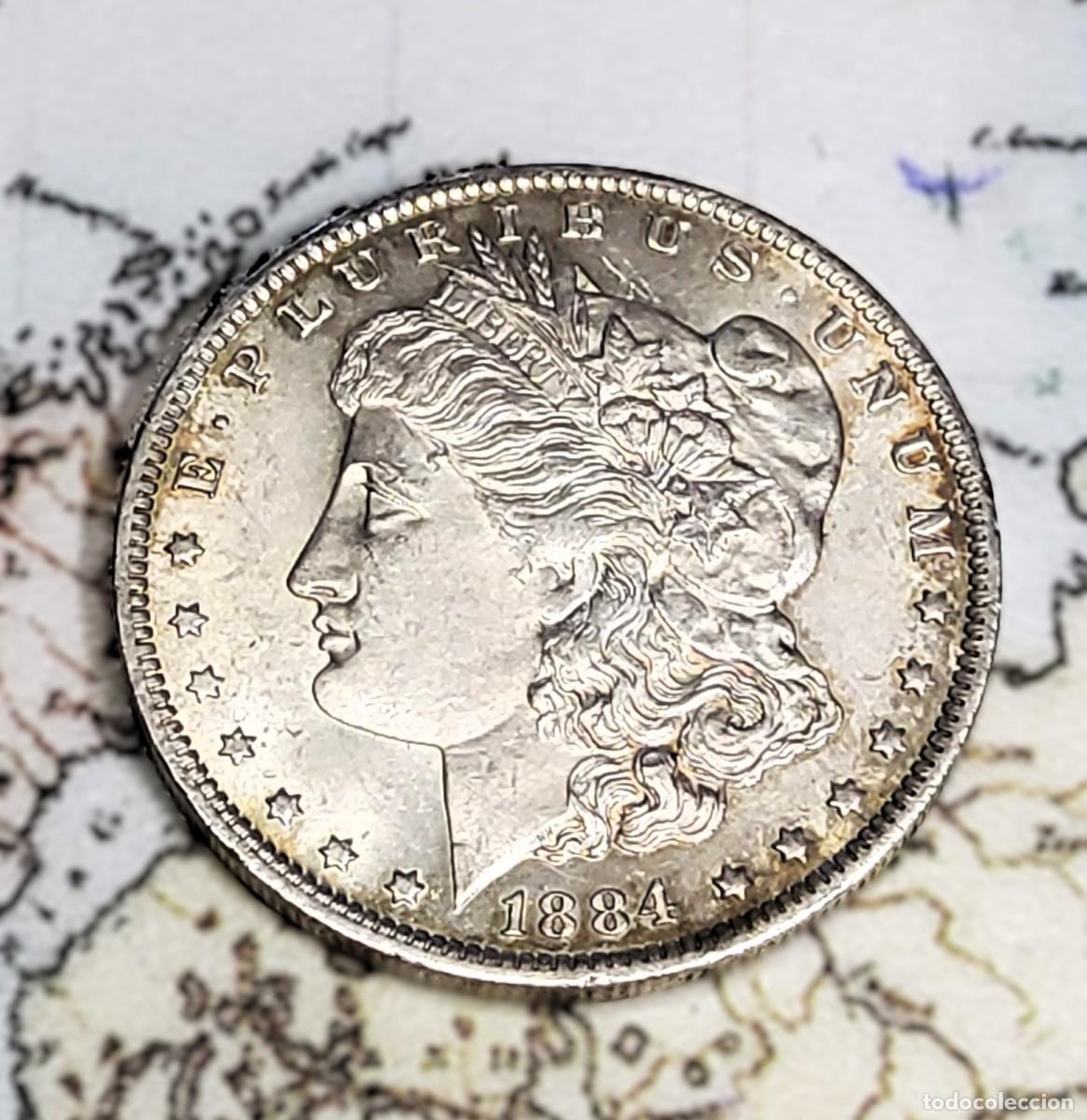 Monedas antiguas de Am&eacute;rica: 1 DOLAR DE PLATA DE ESTADOS UNIDOS DE 1884-O.SIN CIRCULAR