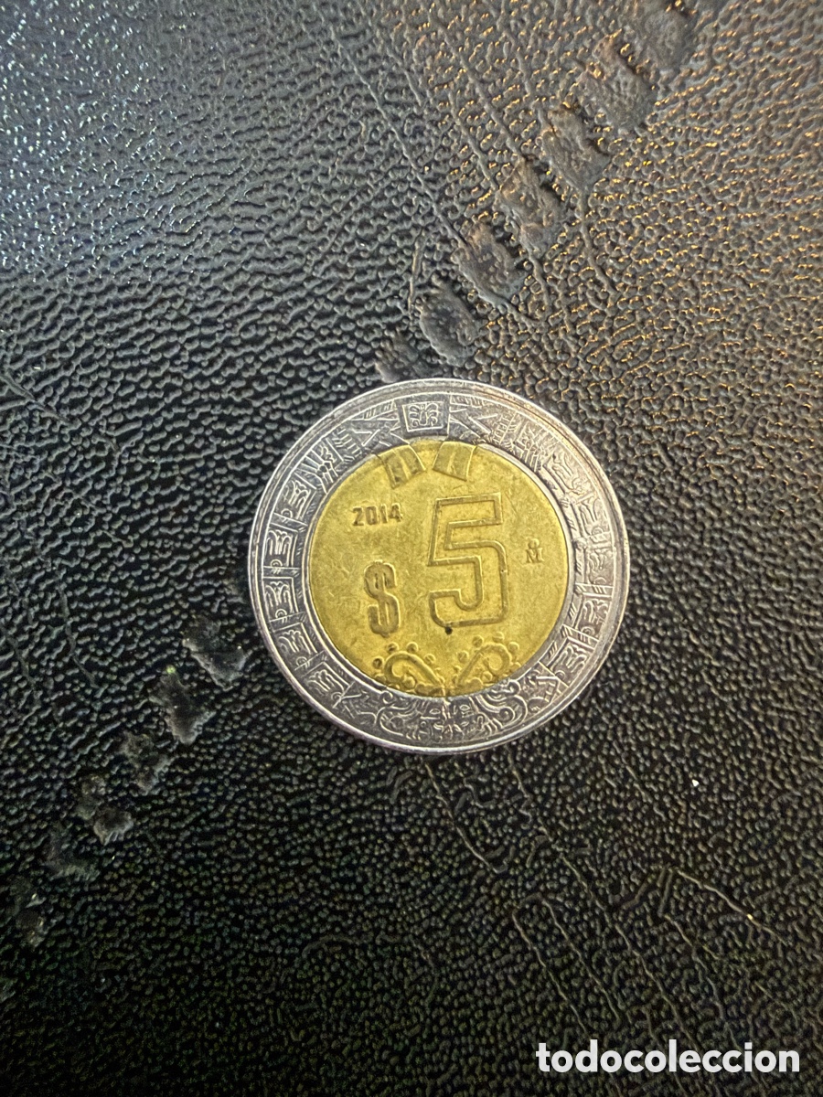 Monedas antiguas de Am&eacute;rica: Moneda mexicana de 5 pesos del 2014
