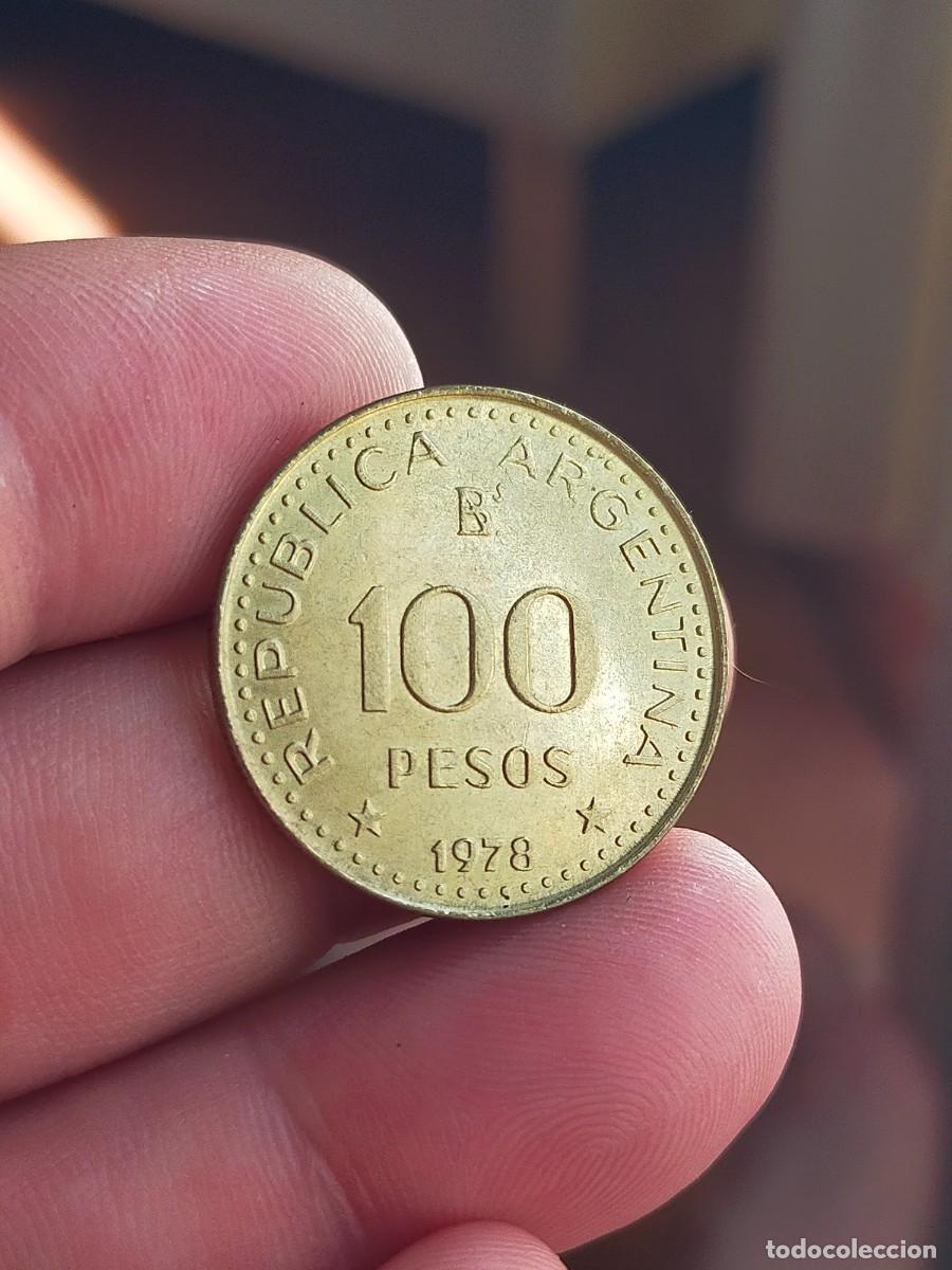 Monedas antiguas de Am&eacute;rica: MONEDA DE 100 CIEN PESOS 1978 ARGENTINA 1778 EXCELENTE CONSERVACION GENERAL JOSE SAN MARTIN