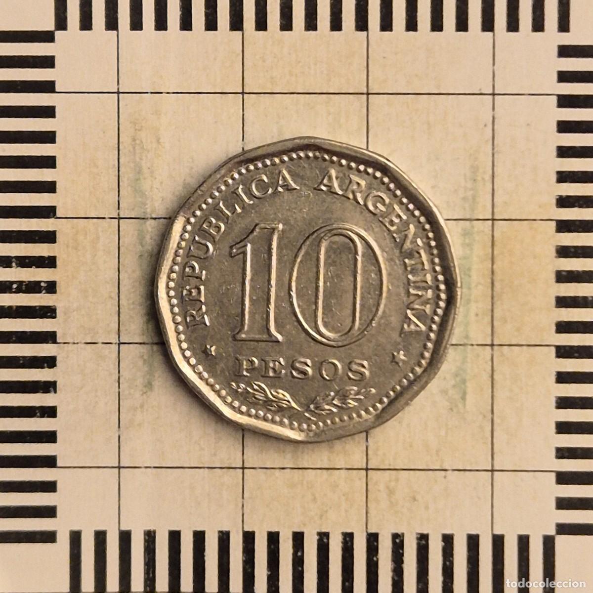 Monedas antiguas de Am&eacute;rica: 10 PESOS, ARGENTINA. 1966. (KM#62).