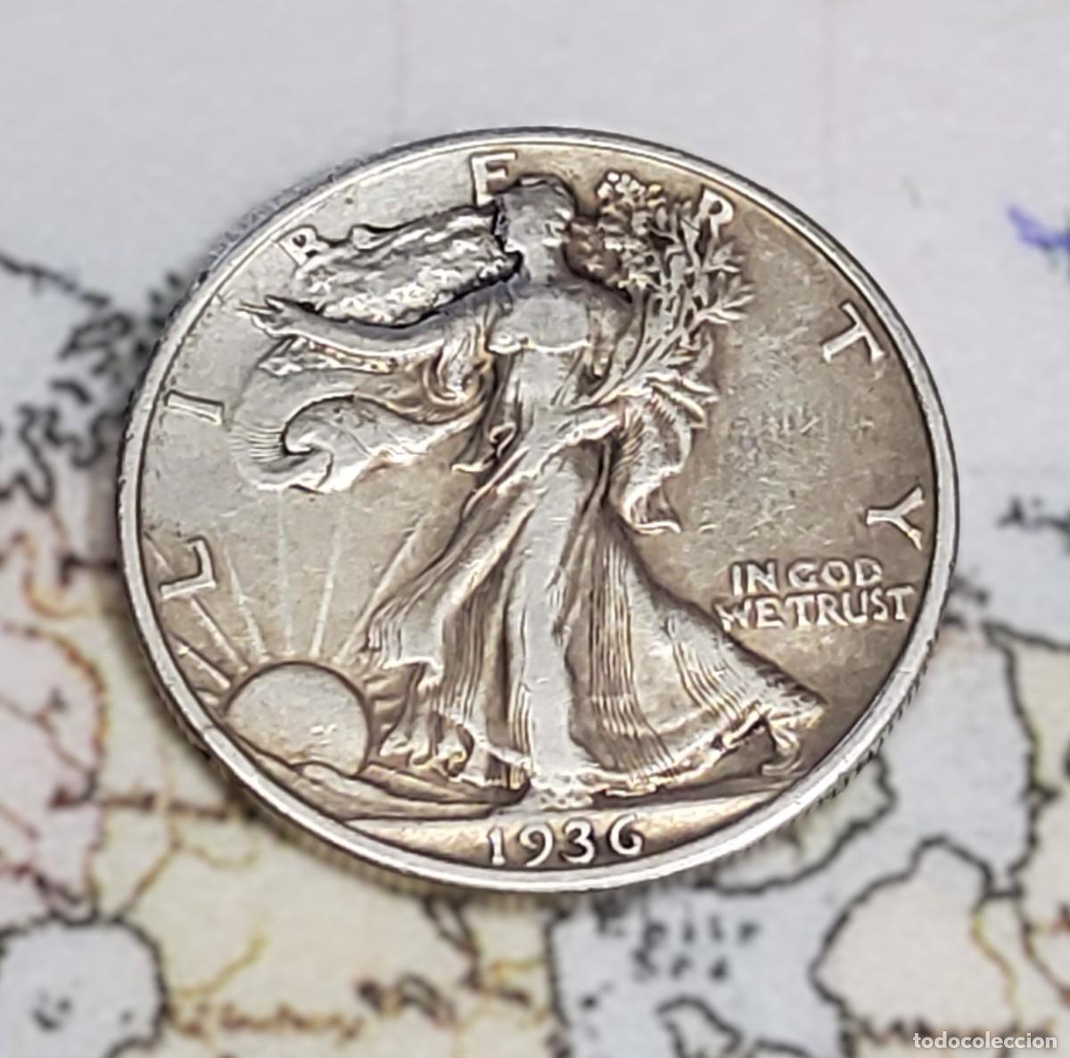 Monedas antiguas de Am&eacute;rica: 1/2 DOLAR DE PLATA DE ESTADOS UNIDOS DE 1936.EXTRAORDINARIO ESTADO DE CONSERVACI&Oacute;N.