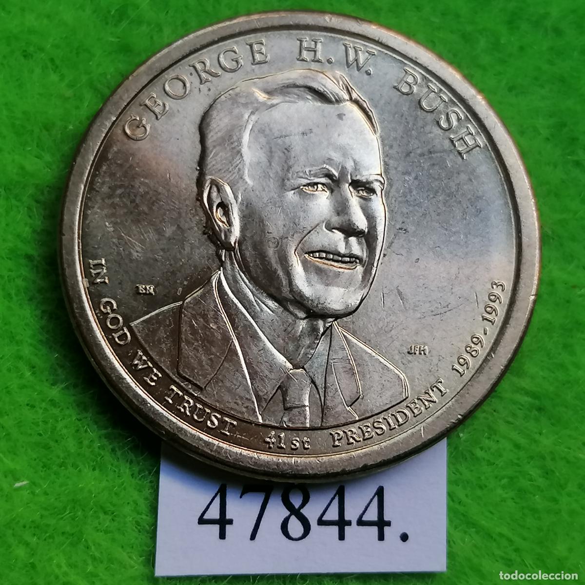 Monedas antiguas de Am&eacute;rica: Estados Unidos Am&eacute;rica, 1 dolar 2020 P, George H. W. Bush, USA