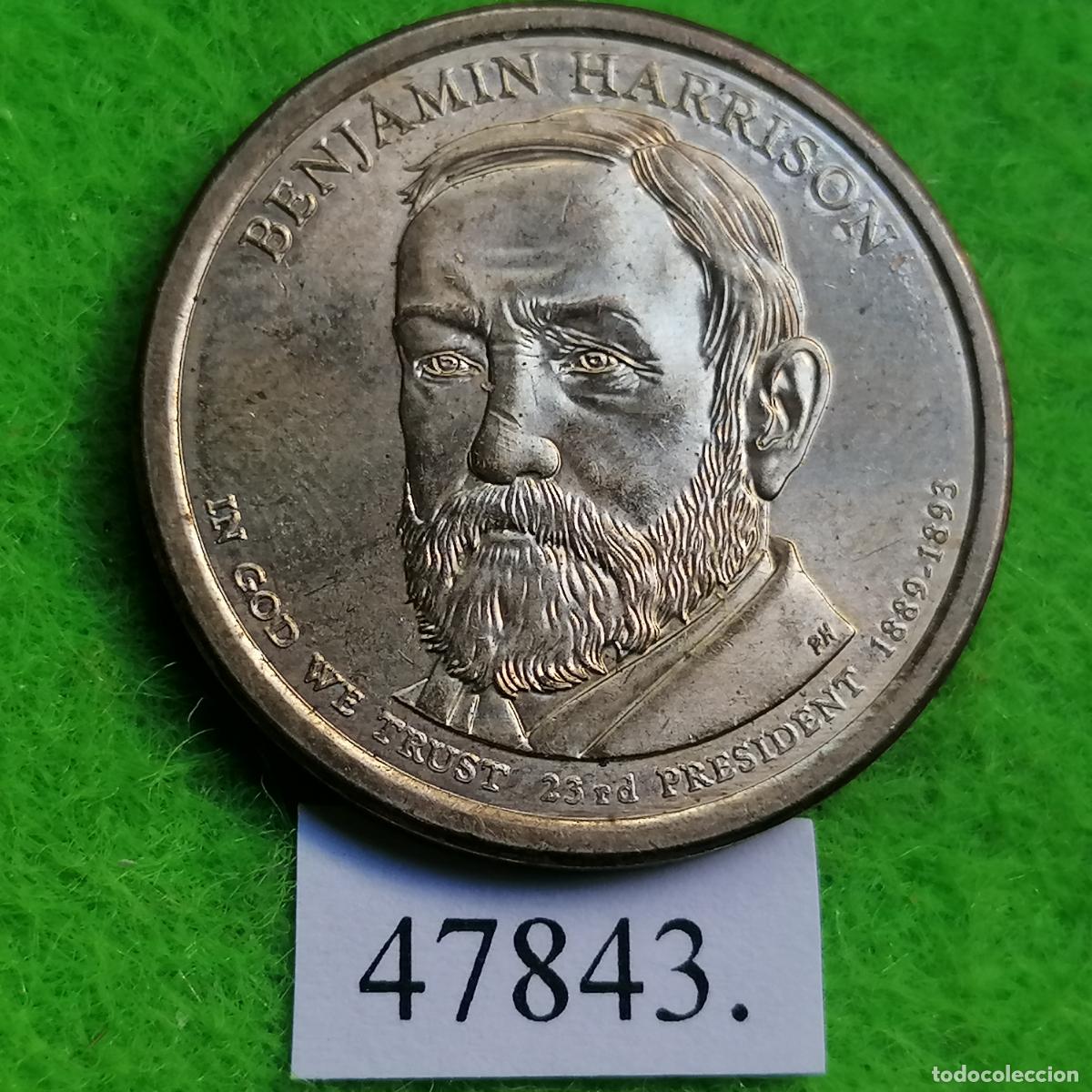 Monedas antiguas de Am&eacute;rica: Estados Unidos Am&eacute;rica, 1 dolar 2012 D, Benjamin Harrison, USA