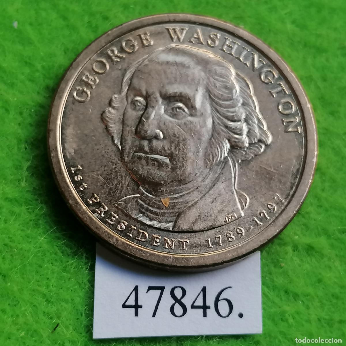 Monedas antiguas de Am&eacute;rica: Estados Unidos Am&eacute;rica, 1 dolar 2007 D, George Washington, USA